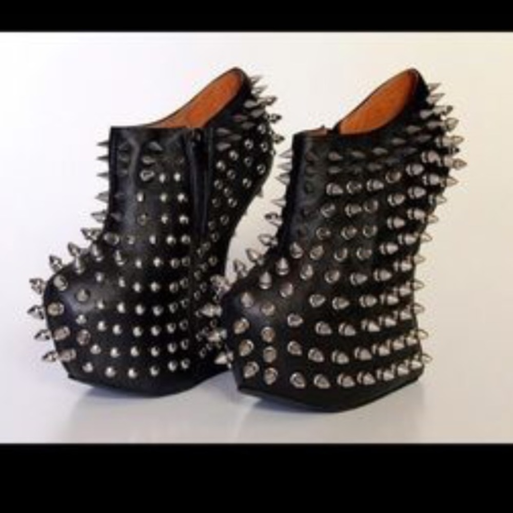 Jeffery Campbell Black Spiked Shadow Heels